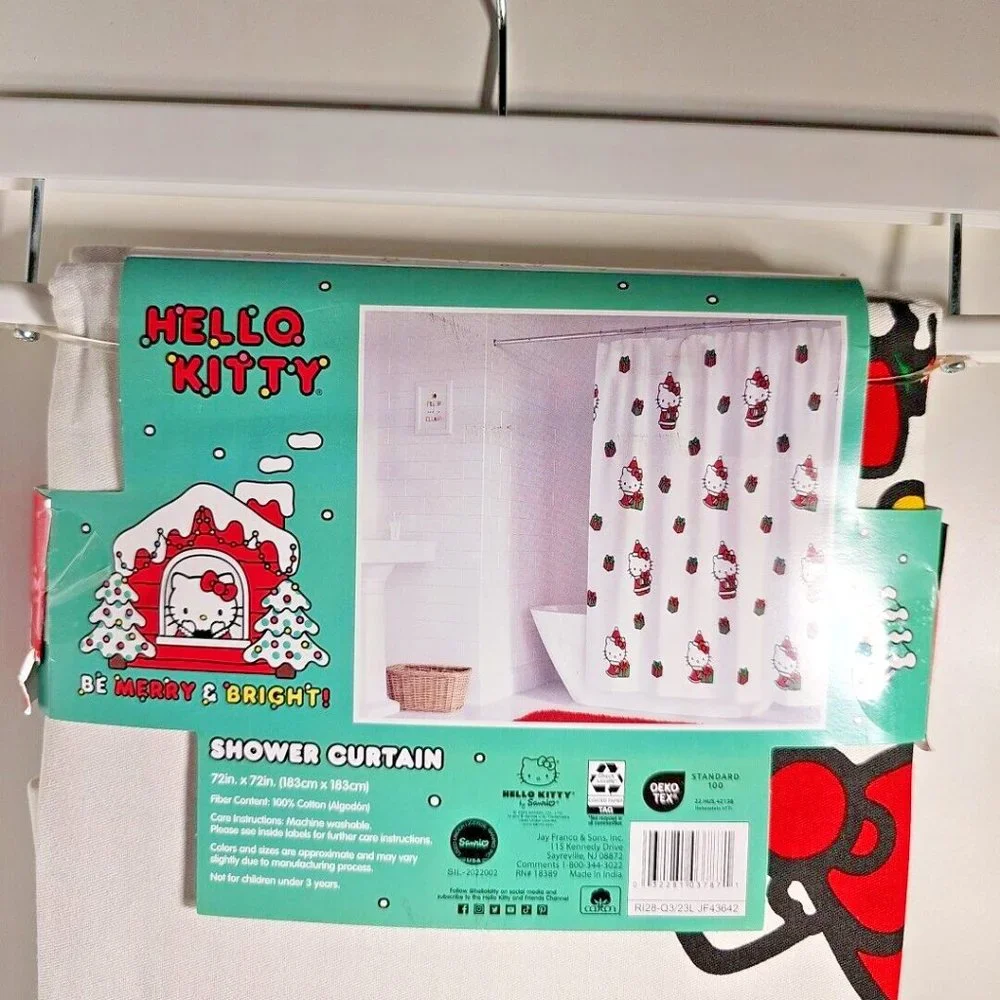 Sanrio Hello Kitty Holiday Theme Shower Curtain 72